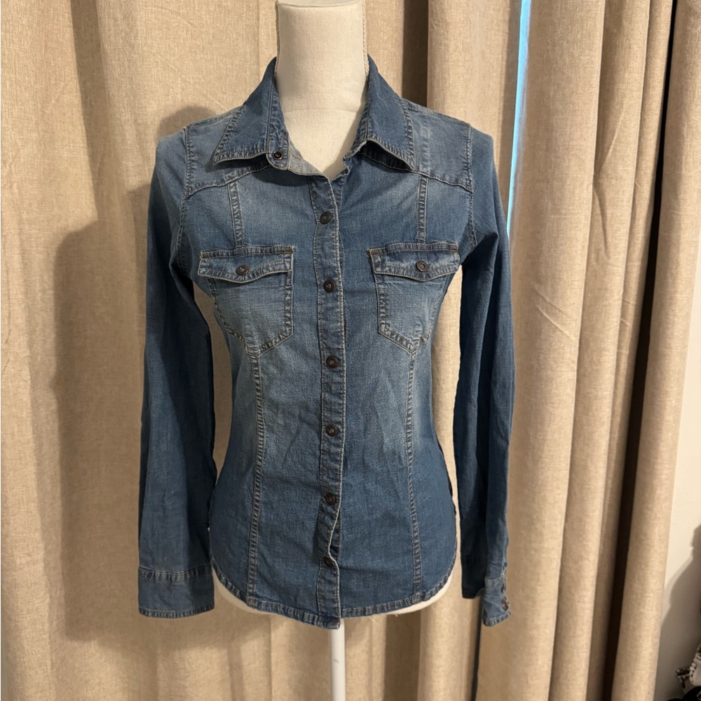 Guess Blue Denim Shirt